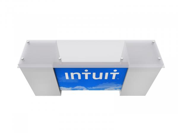 RE-1587 Sustainable Backlit Tradeshow Counter with Storage - View 3